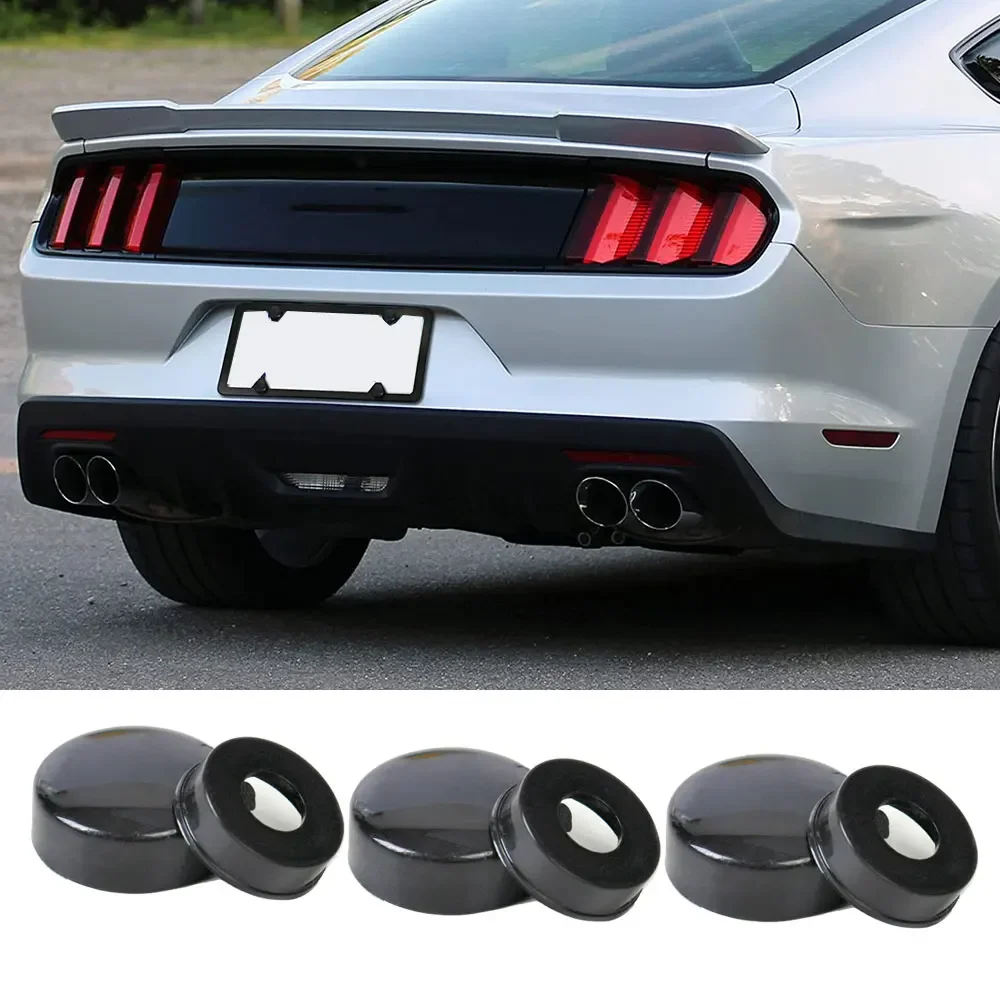 

4x Black Silver Universal Screw Bolt Cover License Plate Screw Cap Auto Fastener Clip Screw Cap Protective Cover Car Accessories