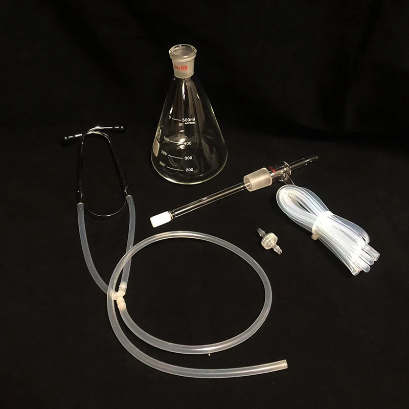 Ozone Ear insufflation kit With 500ml Pure Glass Bottle And Ozone Stethoscope