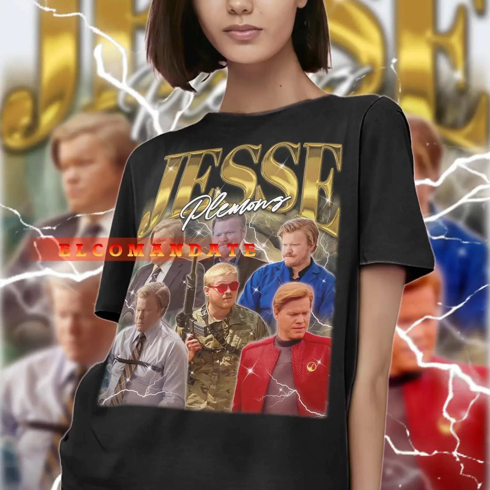 Vintage 90s Jesse Plemons El Comandate Bootleg T Shirt Casual Retro Actor Fans  vintage Washed Soft Stretched Stylish Slightly
