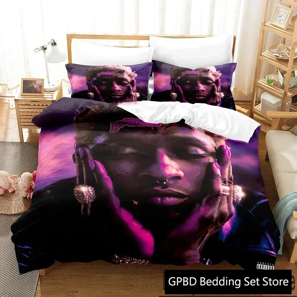 3D Print Young Thug Rapper Bedding Set Duvet Cover Bed Set Quilt Cover Pillowcase Comforter king Queen Size Boys Adult Bedding