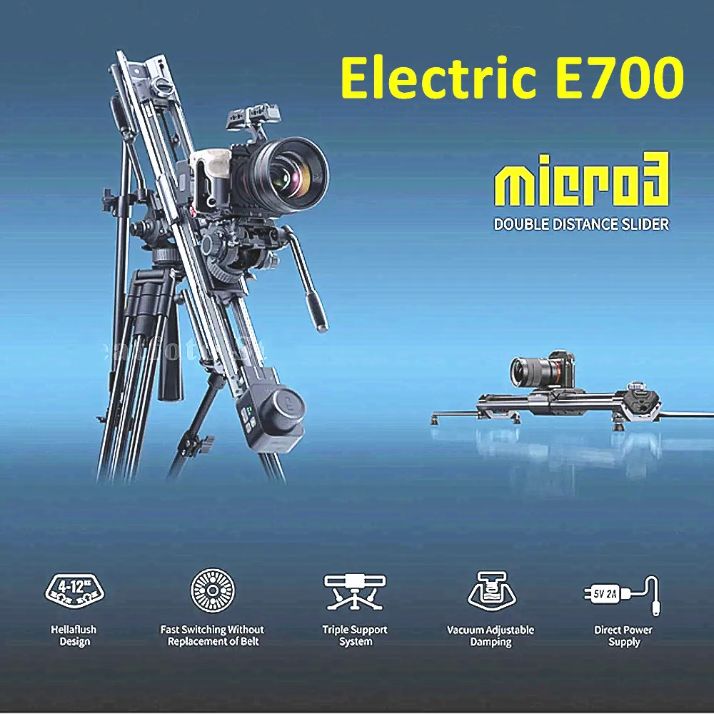 Zeapon Motorized Micro 3 M500 E500 M700 E700 M1000 E1000 Electrnic Camera Slider Portable Travel Distance 59cm/21.2in 4.5kg