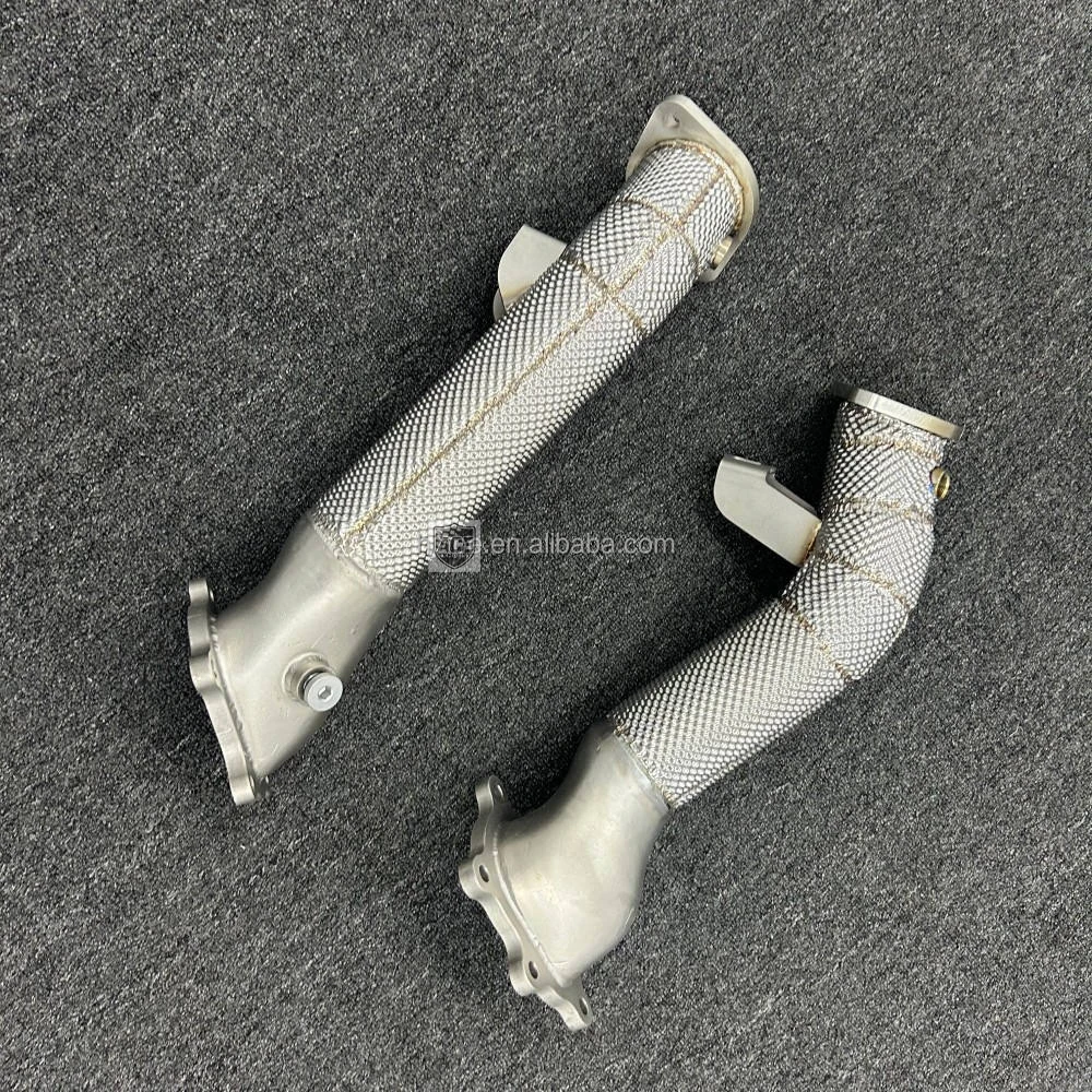 ACE Custom Turbo Downpipe für Nissan GTR/GT-R R34/R35 3.8TT 2008-2024 Sport-Header mit Hitzeschutz und Durchgangsrohren – Detail 7