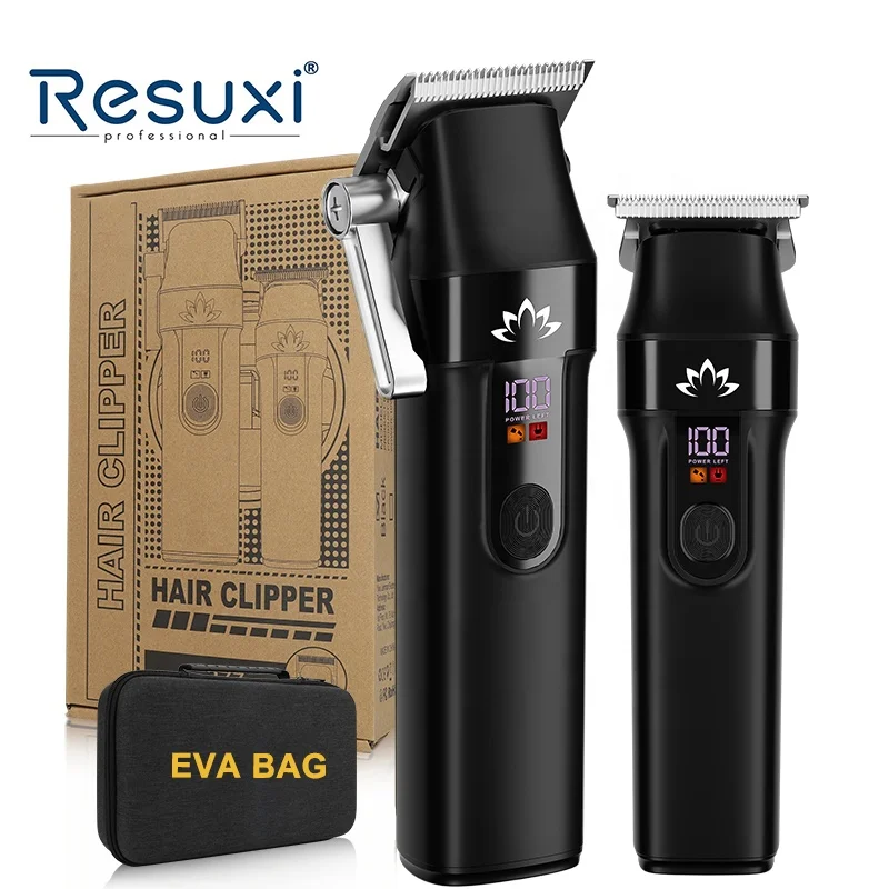 

New Resuxi 277 Pro Barber Carving Oil Hair Clipper 2000mAh Rechargeable 10W Hair Clipper Type-c Charging with 12 Limited Combs