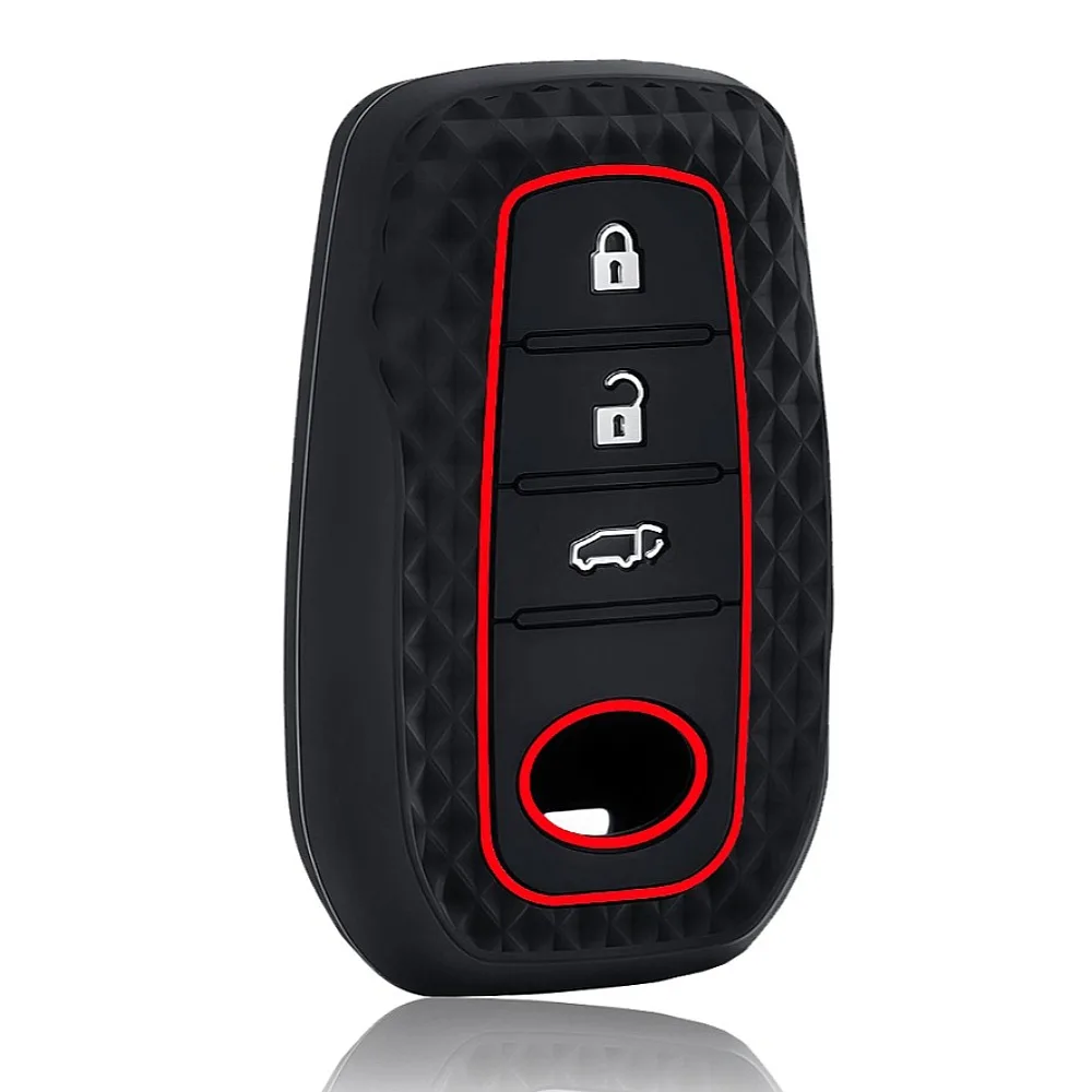 Silicone For Toyota Corolla Hatchback Cross Yaris Cross Prius Hilux Land Cruiser LC200 LC250 LC300 Car Key Fob Cover
