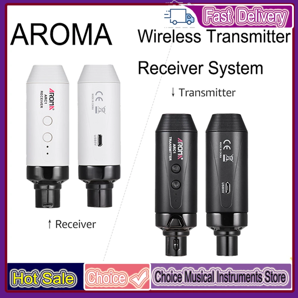 

ARC1 Microphone Wireless Transmission Receiver System 4 Channels Max. 35m Effective Range XLR Connection Built-in Battery