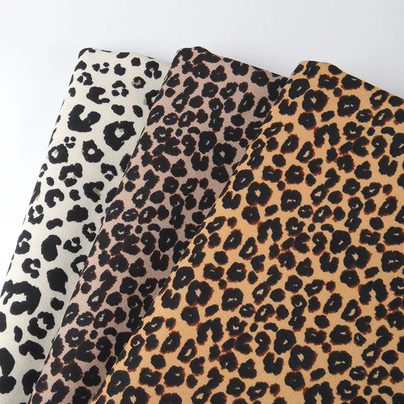 100*150cm New Autumn Winter Idyllic Small Leopard print Cotton Fabric, making Children's Clothing Doll Clothes cloth