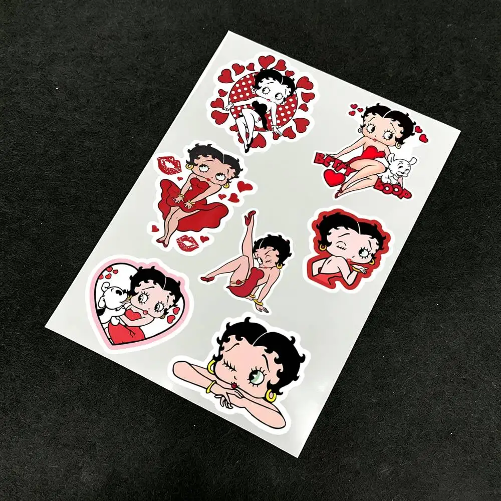 Betty Boop Aesthetic Graffiti Waterproof PVC Stickers For Car Motorcycle Skateboard Helmet Notebook - view 3