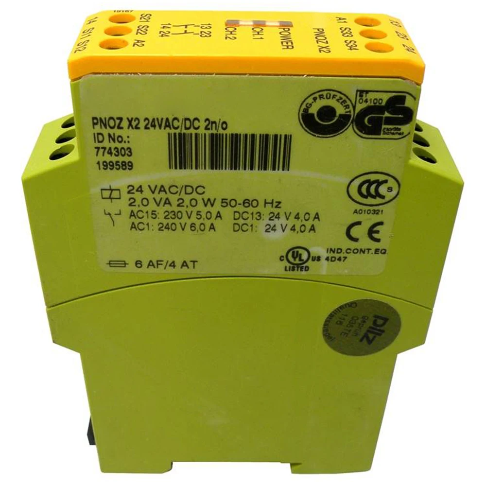 

For Pilz PNOZ X2 774303 24VAC/DC 2N/O Safety Relay Module