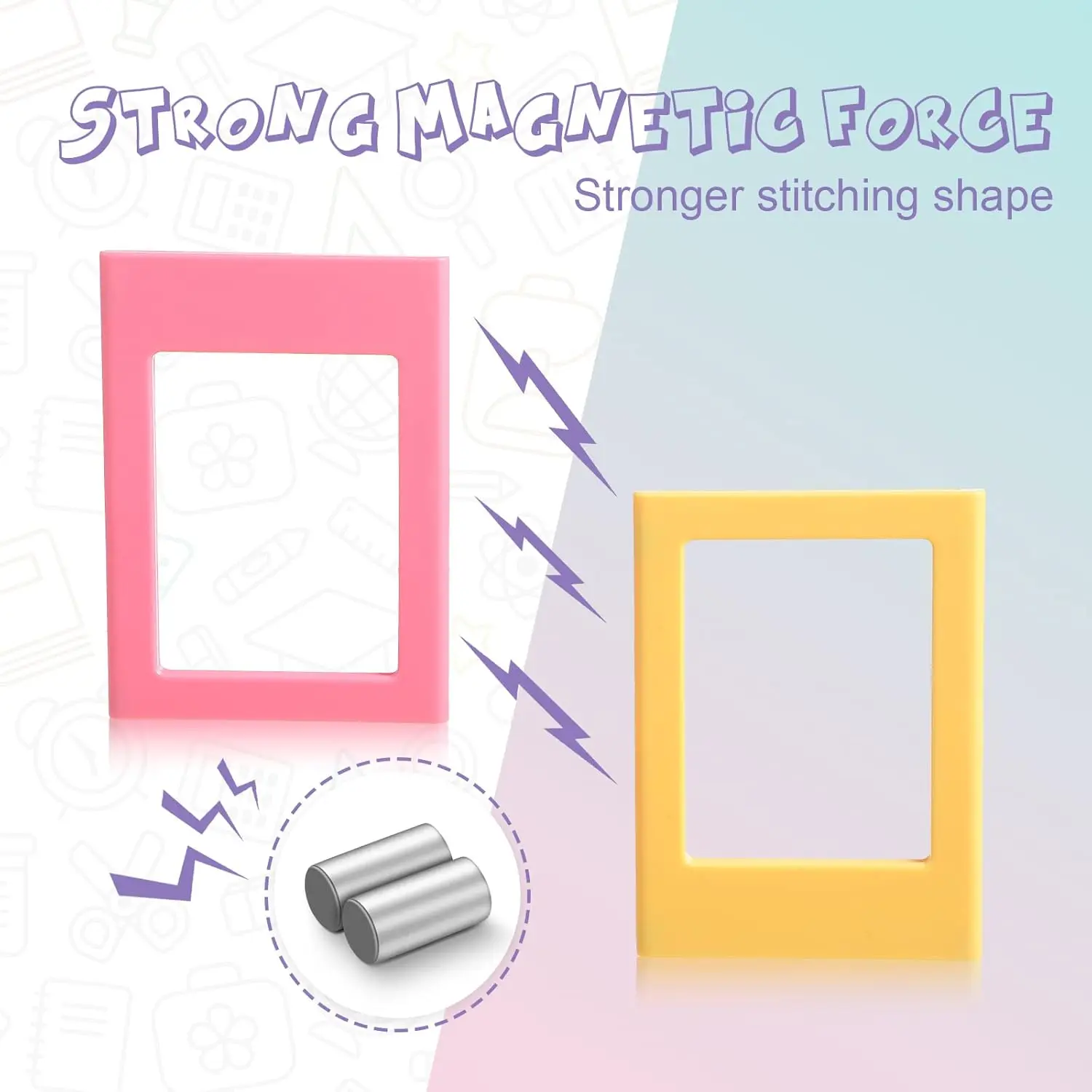 For Fujifilm Instax Mini 12/11/10/9/8/7/40/70/90 Film Papers Magnetic Photo Frames 3-Inch Picture Holder on Fridge Refrigerator