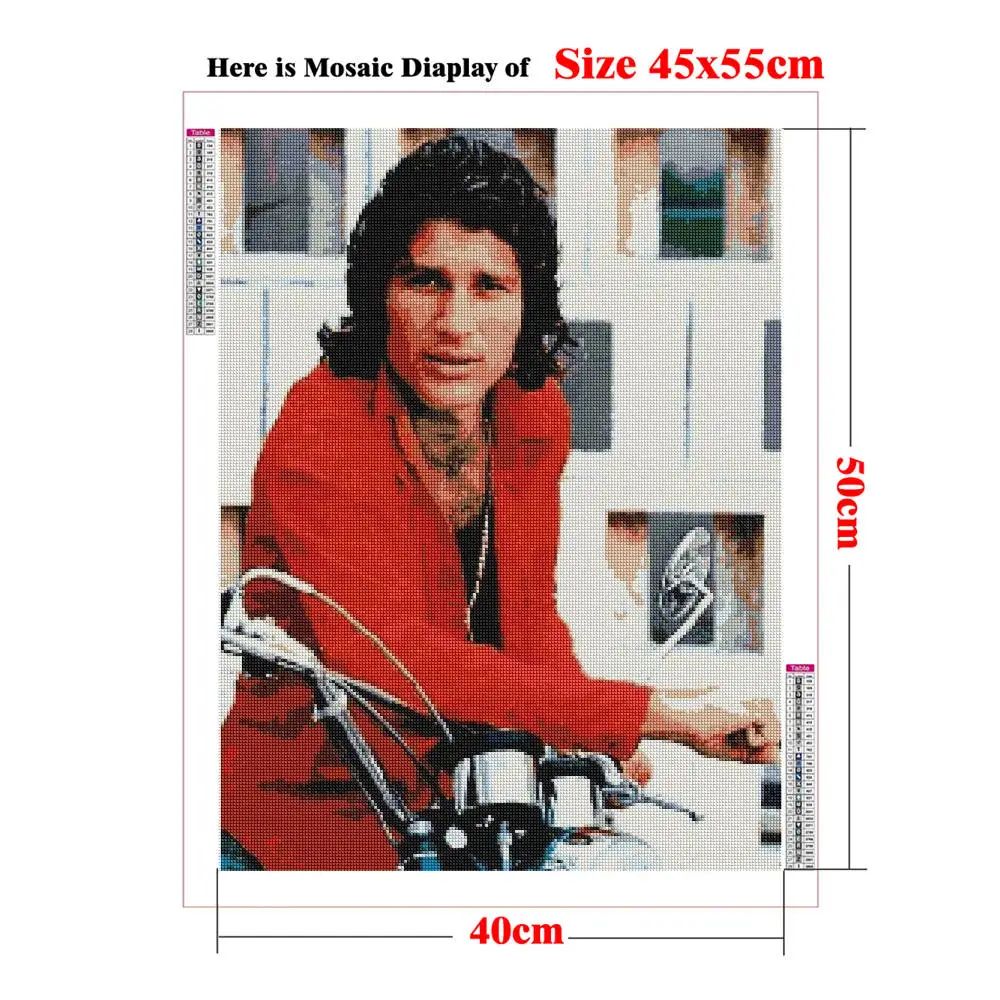 Frederic Francois Portrait 5d Full Round Drill Diamond Painting Mosaic Italian French Singer Cross Stitch Decor Peinture Diamant