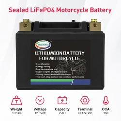 12V Scooters LiFePO4 Start Batteries With BMS Lithium iron Phosphate Motorcycle Battery CCA160A 260A 350A 450A For ATVs UTVs