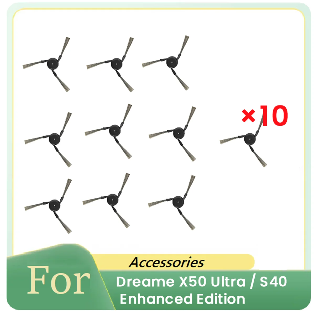 Cepillo Lateral de 10 Uds para piezas de Robot aspirador X50 Ultra / S40 edición mejorada
