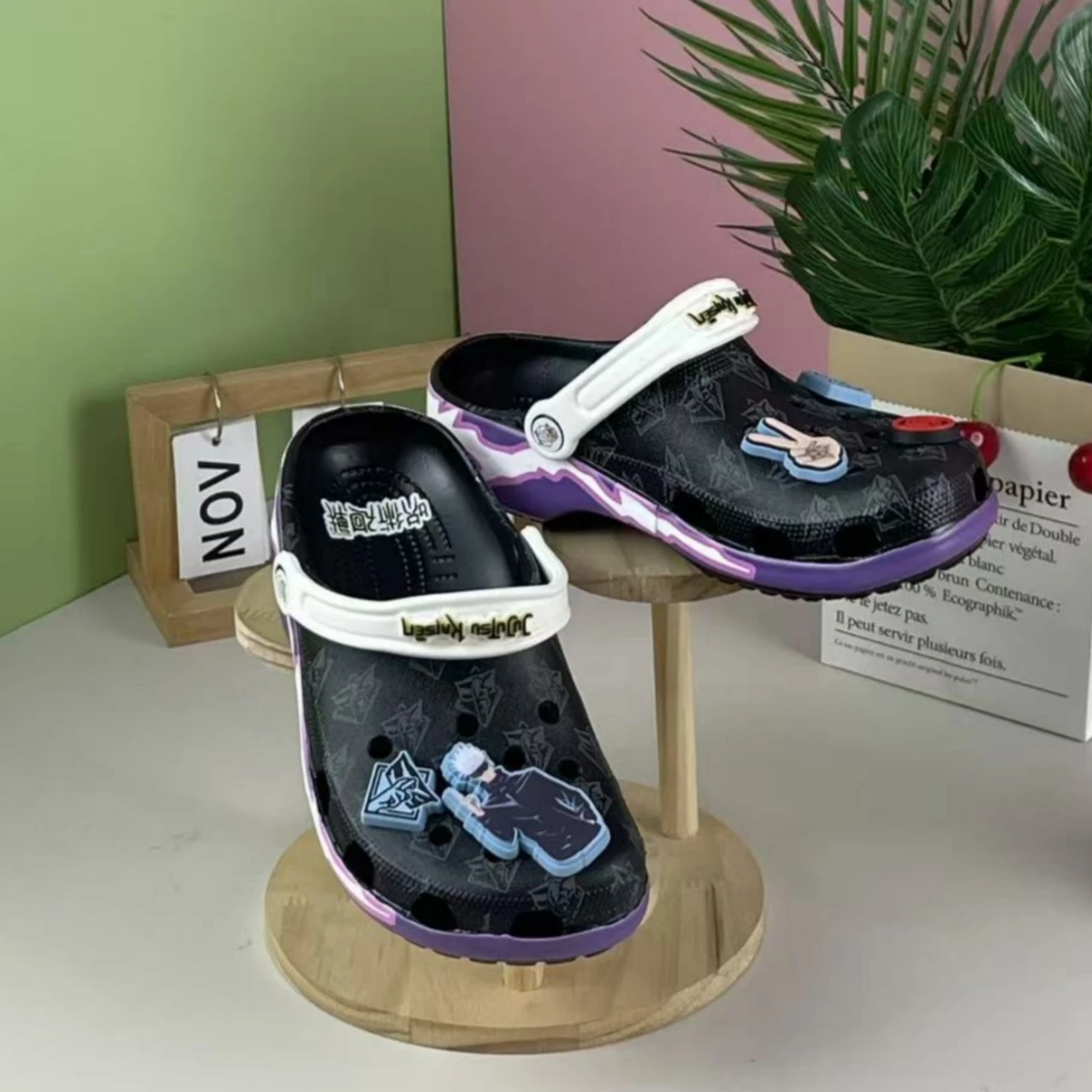 Anime Jujutsu Kaisen Cave zapatos Gojo Satoru cómodas sandalias antideslizantes Casual viajes al aire libre playa pareja zapatillas regalos