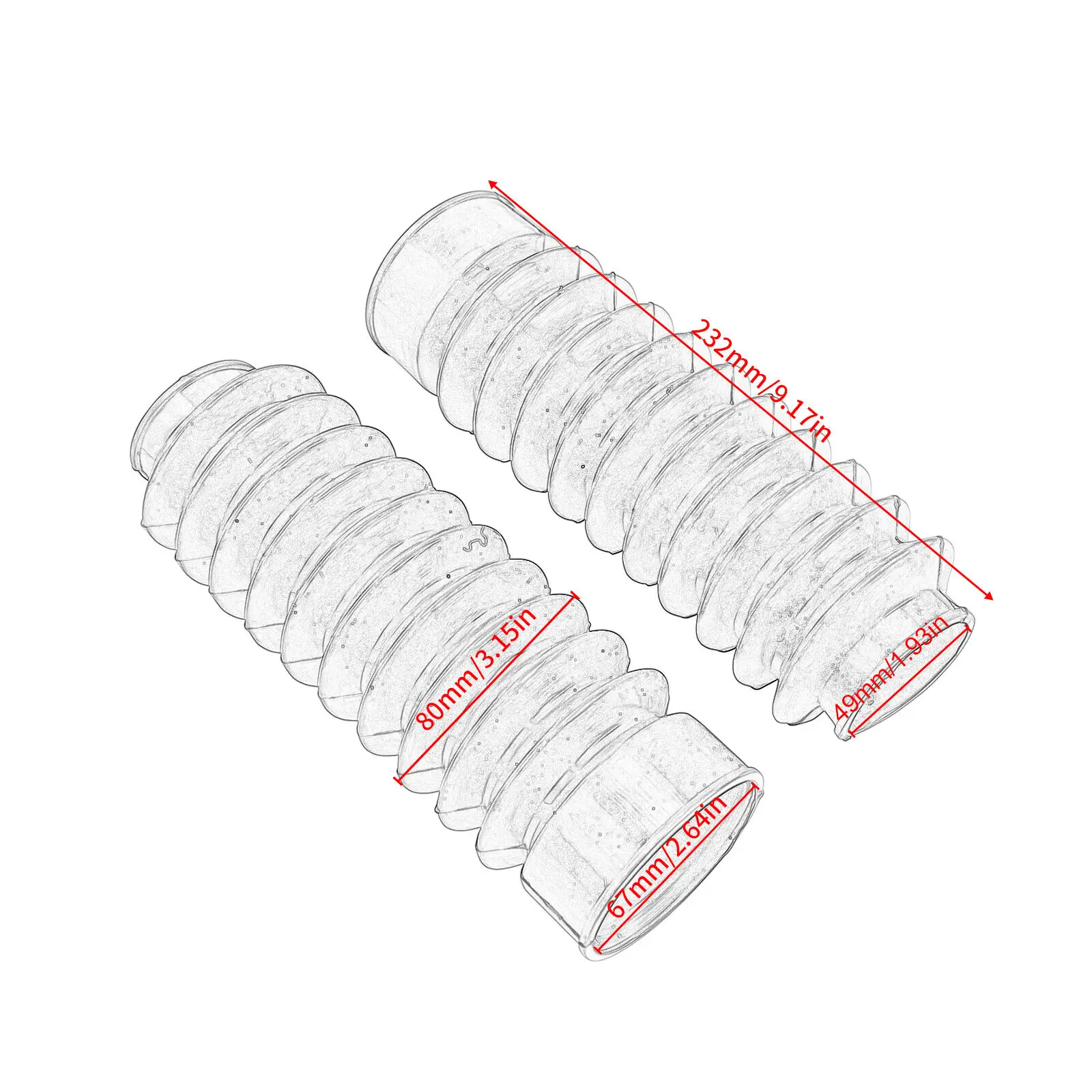 1 Pair 49mm Rubber Front Fork Gaiters Boots Shock Covers For Harley Dyna Switchback Super Glide Fatbob Motorcycle Accessories