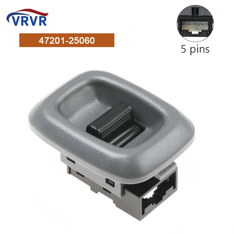 VRVR 47201-25060 4720125060 5 Pins Passenger Side Electric Power Single Window Switch For Suzuki Baleno 1998