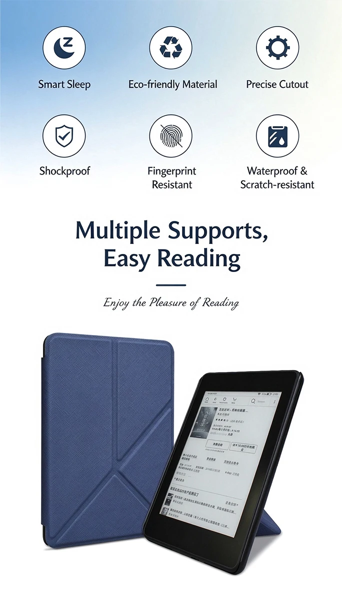 Compatible with Kindle KPW1_2_3_4_5_958_658_Youth Edition_2022; magnetic smart case with auto-wake and auto-sleep features; supp
