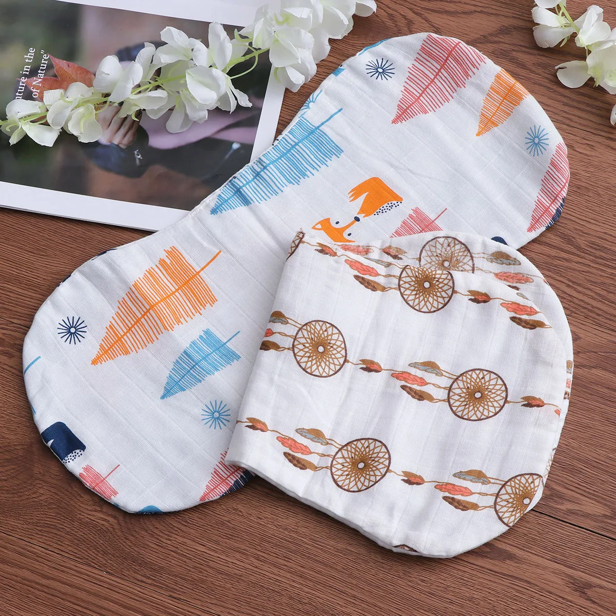 

2 шт. детские салфетки для отрыжки, впитывающие полотенца для отрыжки, стильные нейтральные мягкие моющиеся салфетки для новорожденных и младенцев, детские салфетки для отрыжки