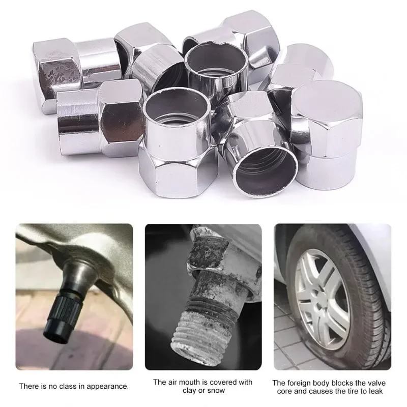 1-50pcs Car Tire Valve Stem Caps Hex Tyre Valve Stem Cover Universal for All Tire Valves Accessories Wheel Rim Tire Valve Caps