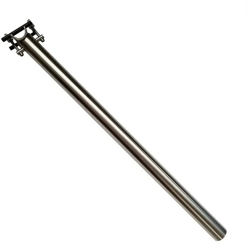 Flat seat pole bicycle seat tube titanium lightweight mountain bike riding lightweight modification