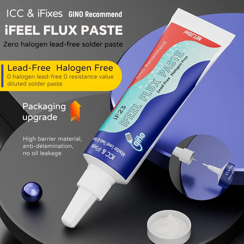 iFixes IF23 Zero Halogen Lead-free Solder Paste Easy To Tin Bga Flux Paste No-clean High Activity Welding Solder Oil