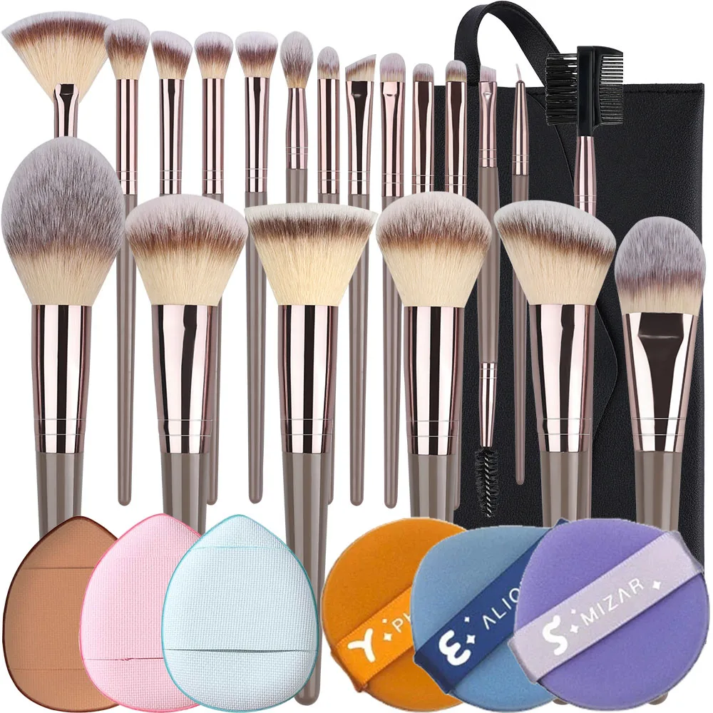 Pincéis de maquiagem para mulheres Escova de pó solta Escova Foundation EyeShadow, Escova corretiva, Mistura Cosmética, Ferramentas de Beleza, 1 Pc,