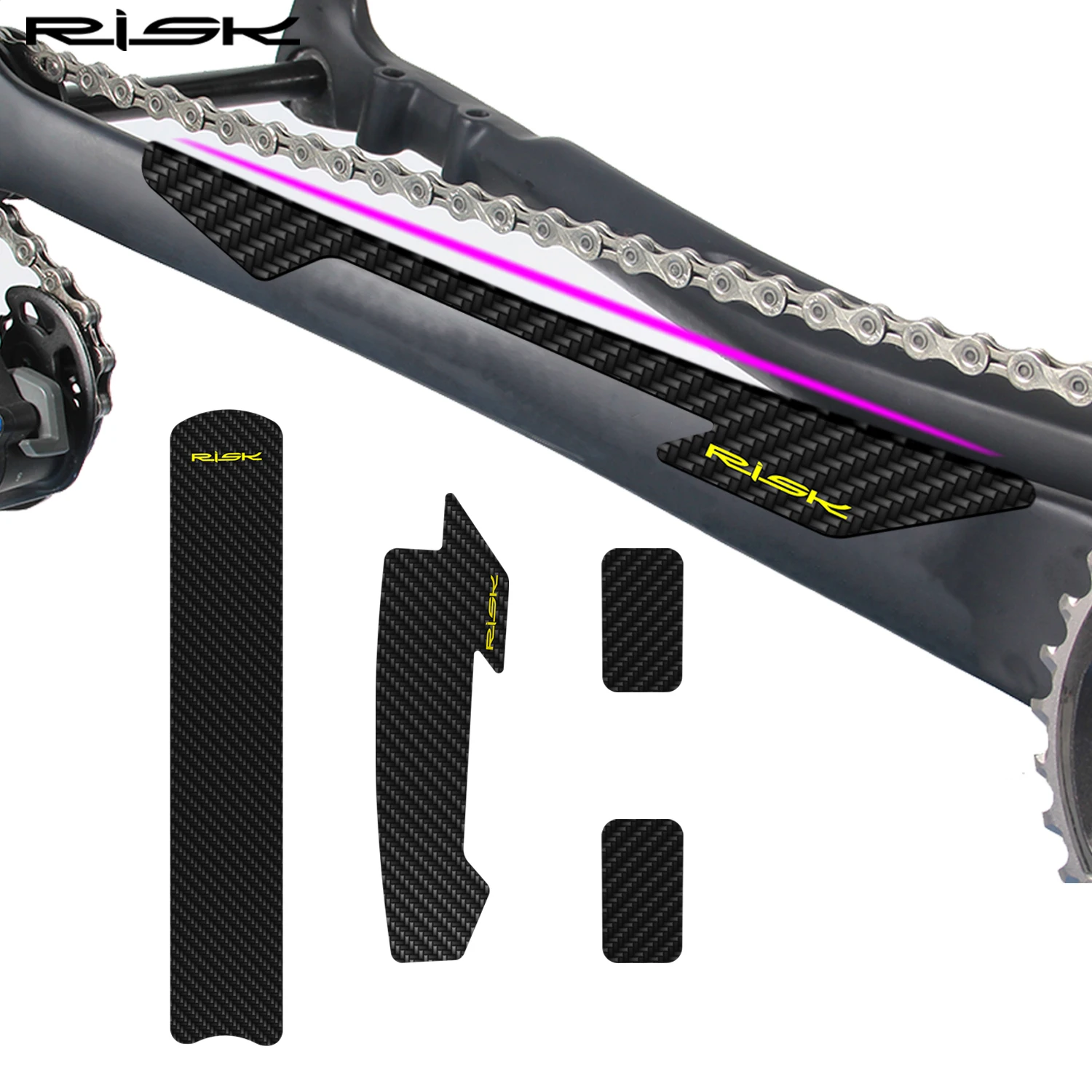 RISK Bicycle Frame Protective Sticker MTB Bike Down Tube Anti-Scratch Sticker Tape Protector Cycling