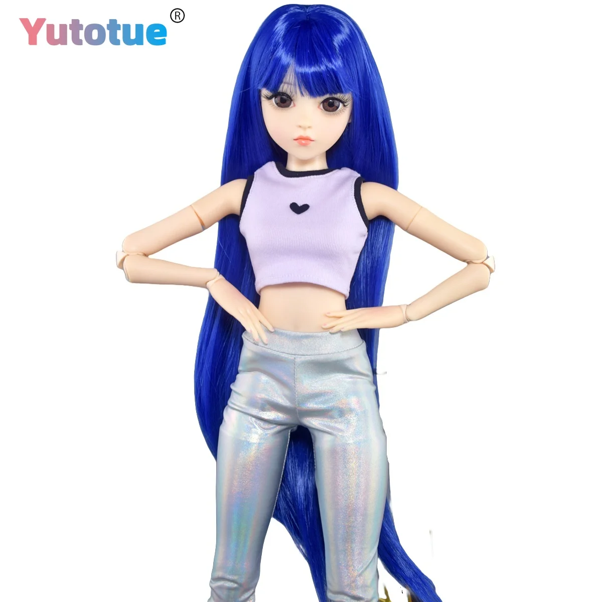 YUTOTUE 1/3 BJD Doll Toy 24 inch Height Girl Doll Toy Fashion Clothes Shoes Straight Hair Wigs Removable