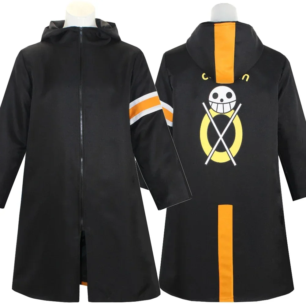 

Anime Trafalgar D Water Law Cosplay Coat Adult Unisex Long Trench Hooded Jacket Cloak Overcoat Halloween Carnival Uniform Outfit