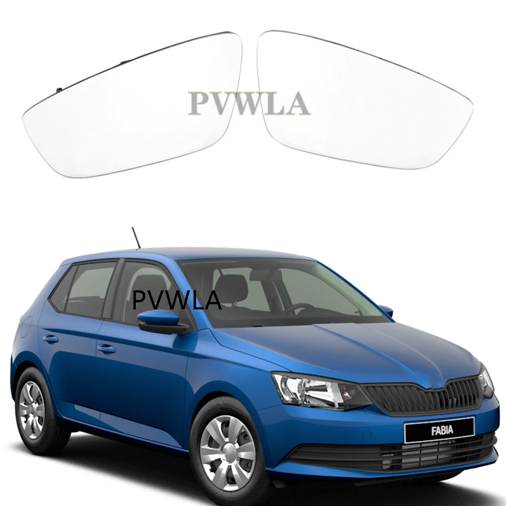 For Skoda Fabia 2015 2016 2017 2018 2019 2020 2021 2022 Front Door Rear View Side Heated Mirror Glass Left & Right