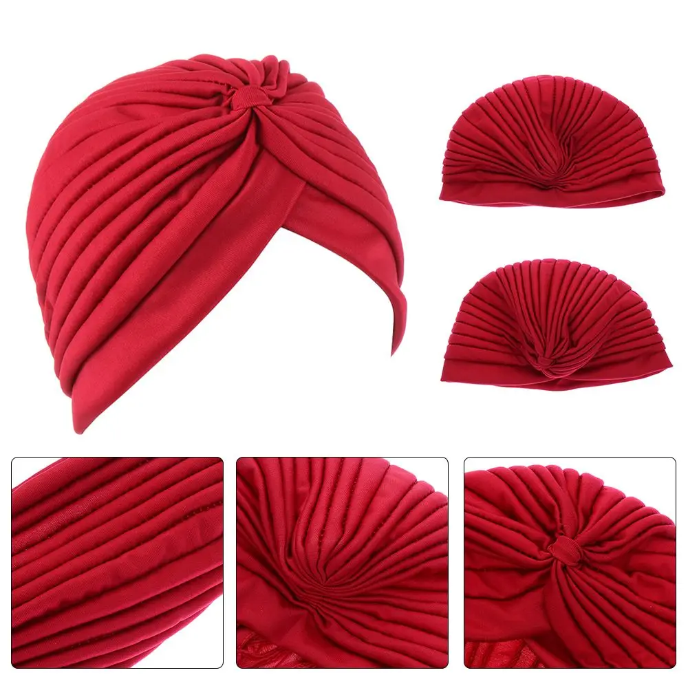 Gorro musulmán para mujer, Bandana para la pérdida de cabello, turbante elástico para quimio, nuevo estilo