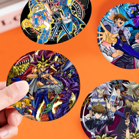 Amine Yu Gi Oh Round Button Pins Slogan Creative Brooches Backpack Clothes Decoration Fashion Cartoon Jewelry Gifts