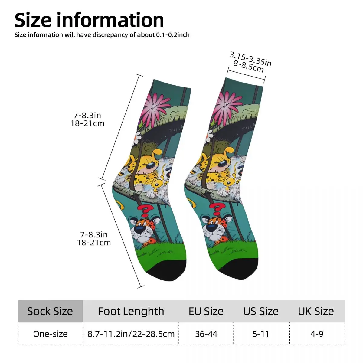 Gaston Lagaffe Anime Socks Shopping 3D Print Boy Girls Mid-calf Sock