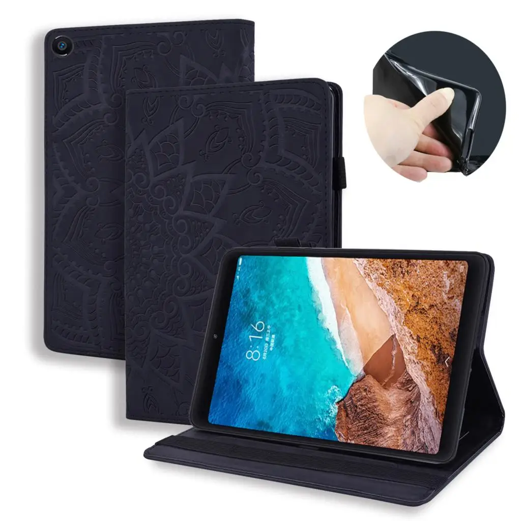 For Xiaomi MiPad 4 Plus / Mi Pad 4 Plus Flower Case 3D Leather Embossed Tablet Cover Funda for Xiaomi Mi Pad 4 8 inch Case image 5