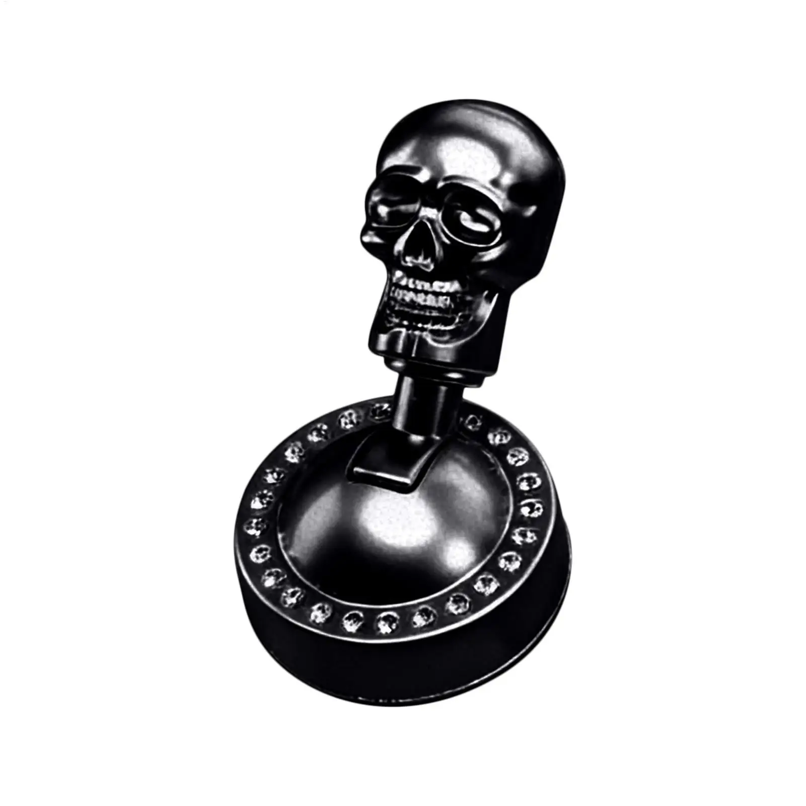 New Push-to-Start Button Cover for Car, Engine Start/Stop Joystick Gothic Metal Skull Starter Cover for Decorative Accessories