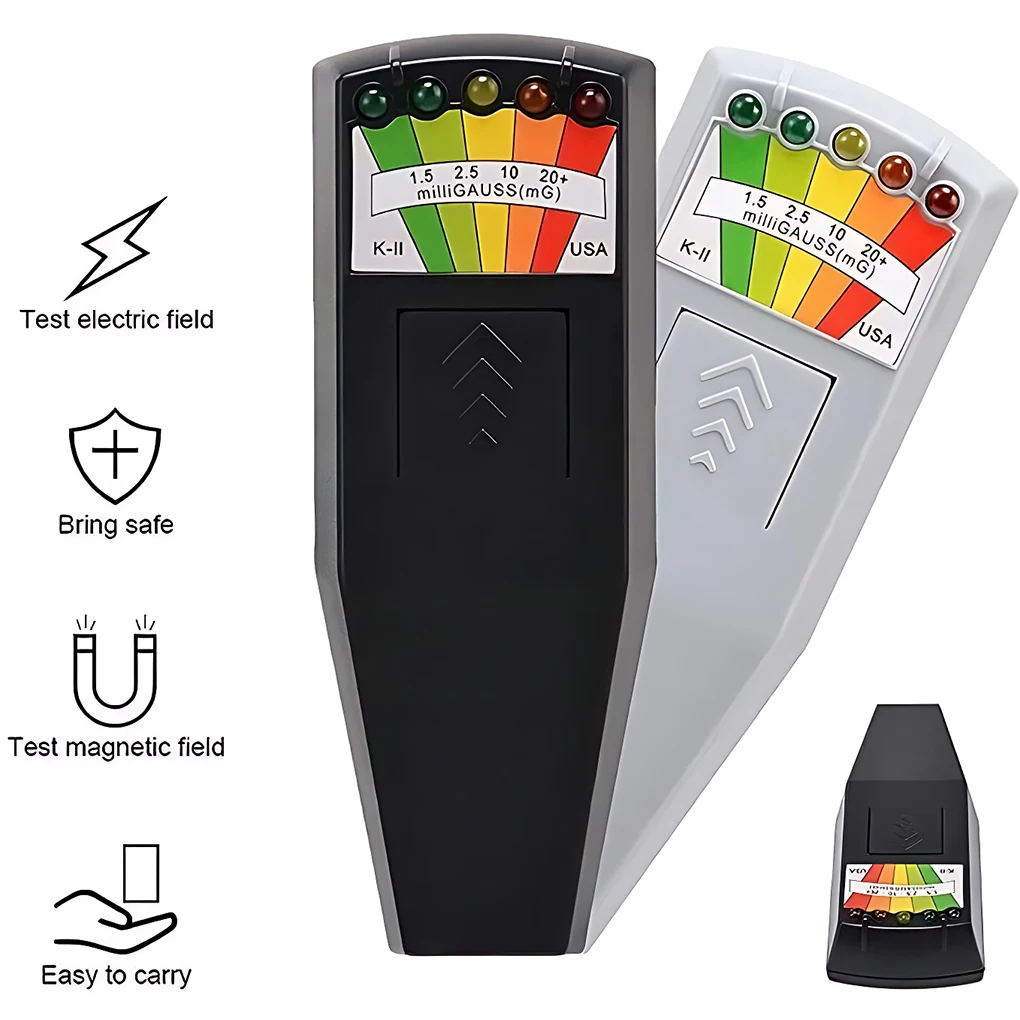 ABS Accurate Results With LED EMF Meter Trustworthy Radiation Detector High Performance Ease black
