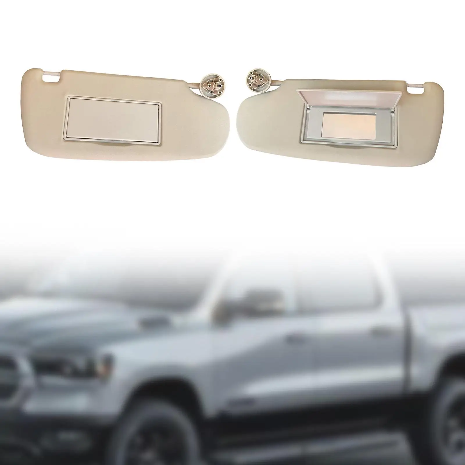 Sun Visor with Mirror 1902167 Replacement Beige for RAM 3500 2003 - 2009 Easily Install Accessory Professional Spare Parts