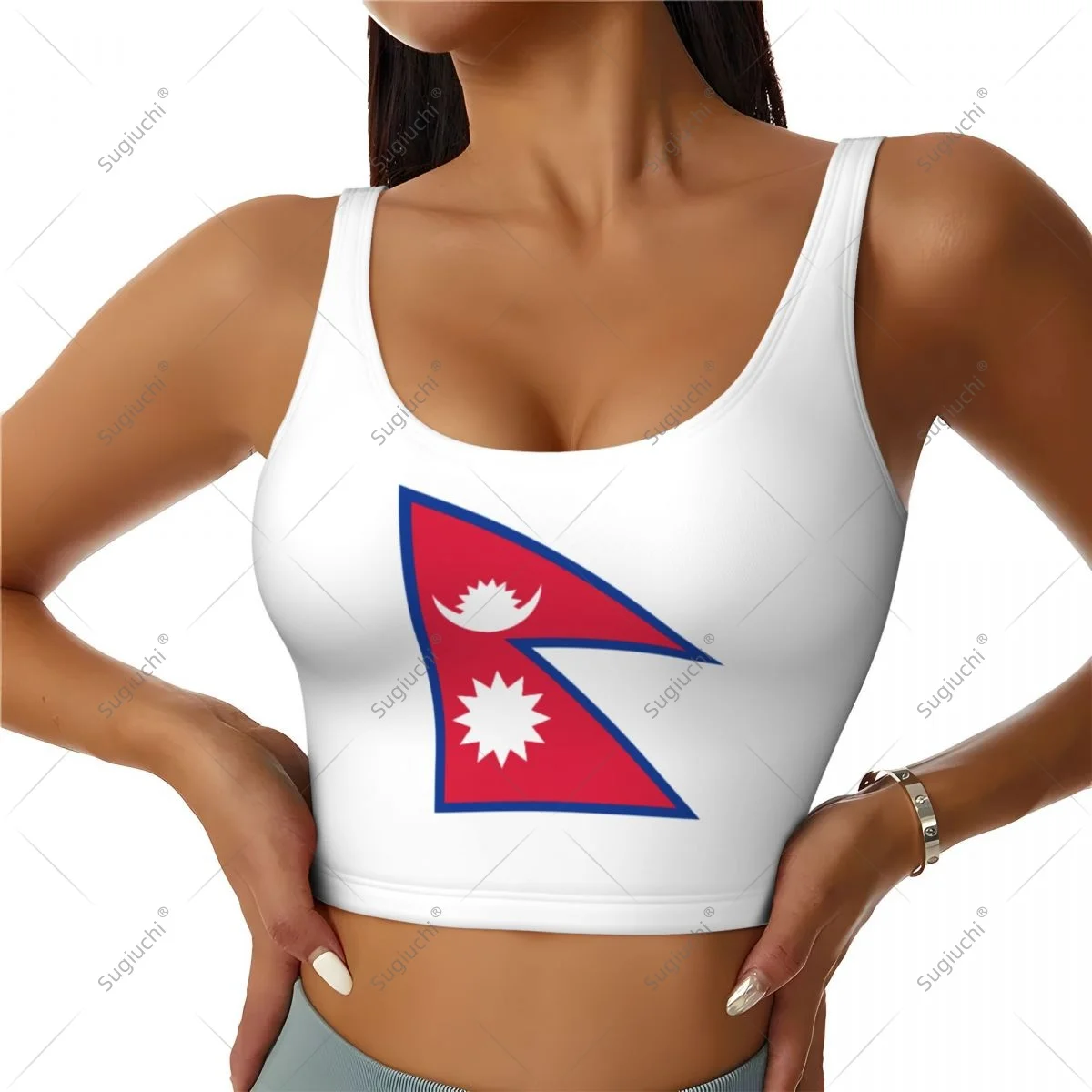 Nepal Flag Women Girl Activities Sports Vest for Female Yoga Vest Workout Vest Lightweight Trendy