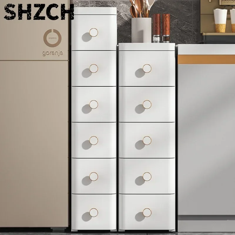 Modern Plastic Cabinet for Bedside Drawer Type Narrow Side Bathroom Cabinet Creative Cabinets for Laundry Room