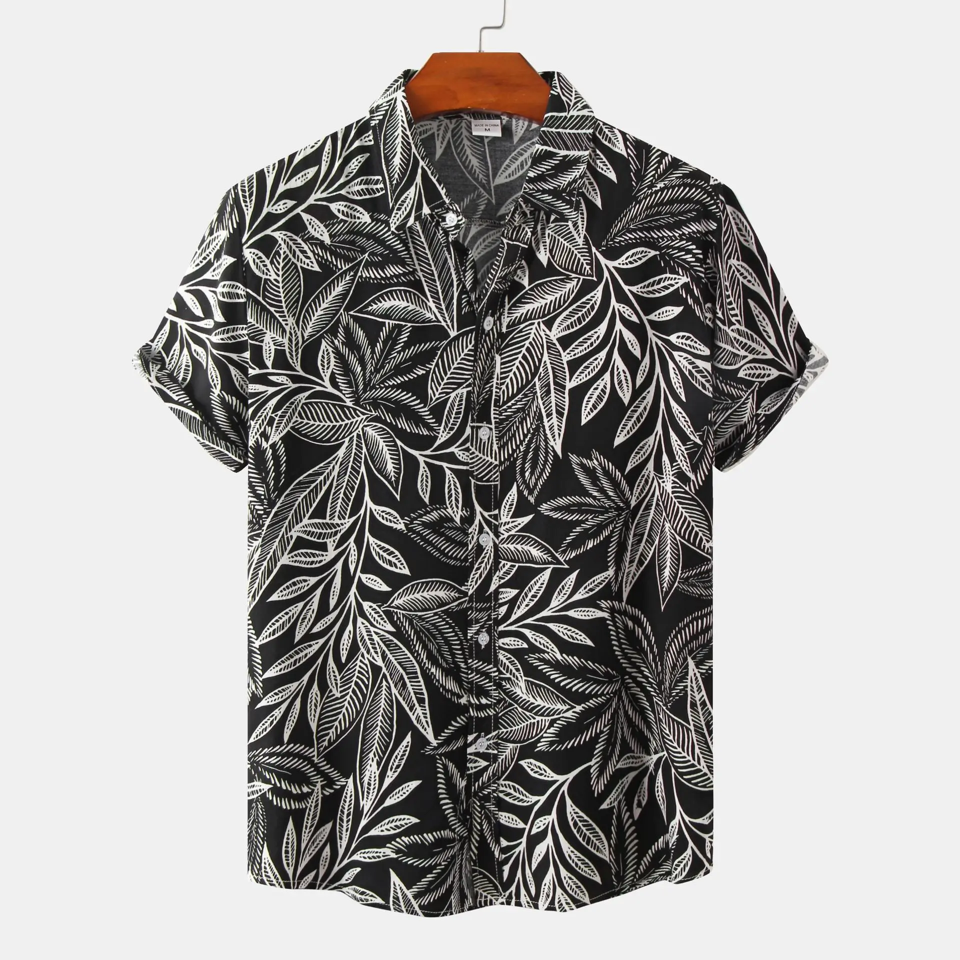 Sommer Hawaii Kurzarm gedruckt Vintage-Shirt Herren lose und atmungsaktive übergroße Kleidung Luxus y2k normales Hemd