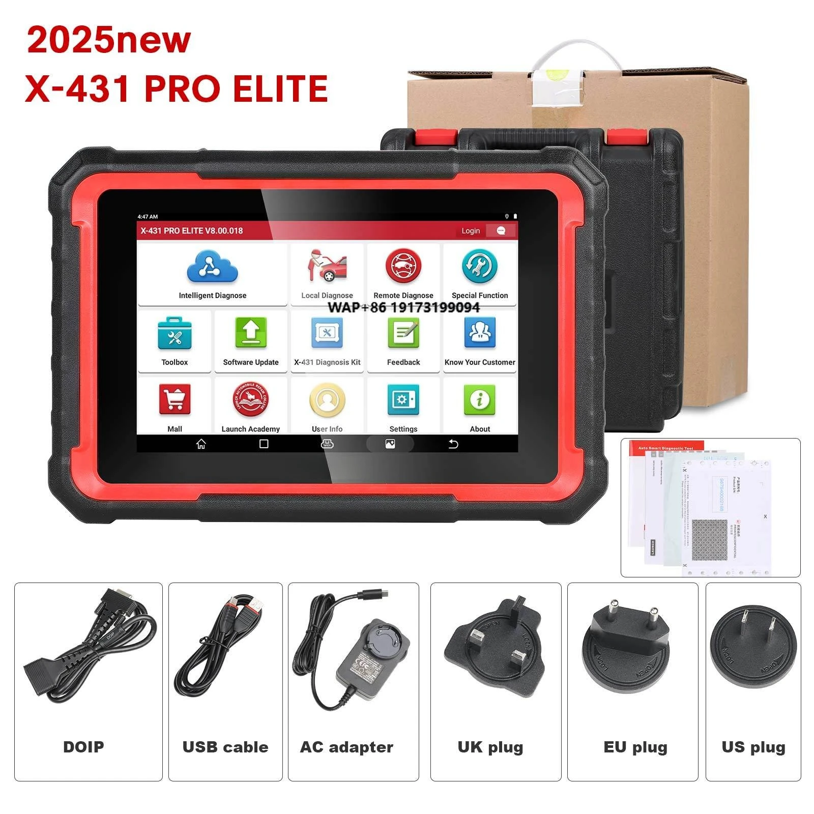 

X431 Pro Elite Bi-Directional Full System Diagnostic Tools with CAN FD DoIP, ECU Coding