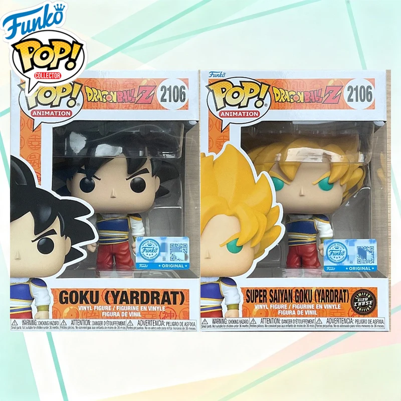 Funko Pop Original  Dragon Ball Z #2106 Goku (Yardrat) Glow in The Dark Chase Exclusive Vinyl Figure Toy Collectible Ornaments - view 2