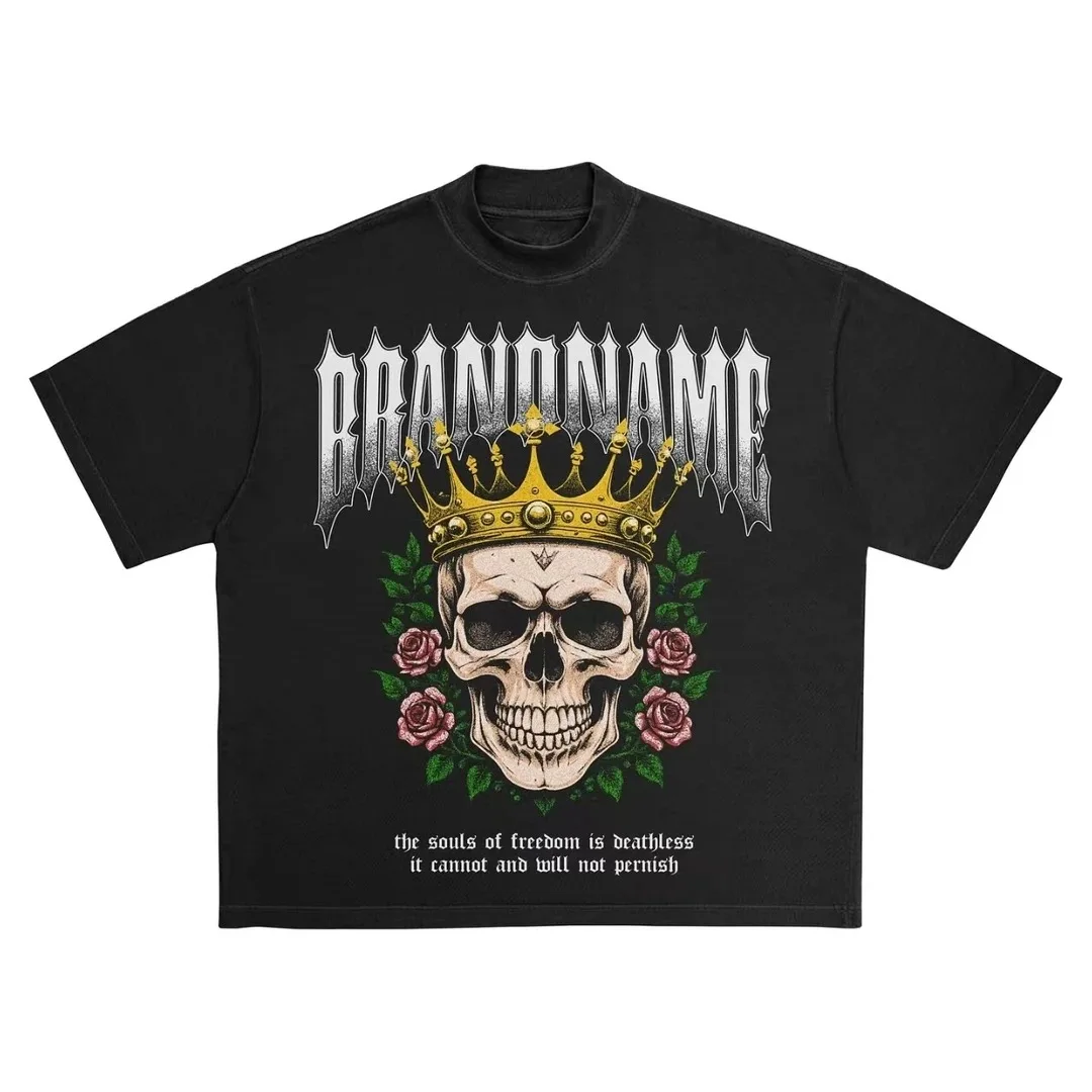 مختلف القوطية عادية كبيرة الحجم الملابس النسائية الرجعية Harajuku الاتجاه الشارع نمط تي شيرت جديد الصيف قصيرة الأكمام متعددة نمط #3