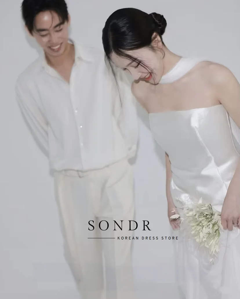 Sondr Elegant Korea Wedding Dresses With Scalf Photo Shoot Soft Tulle Floor Length Elegant Bridal Gowns웨딩드레스 Customized Corsets