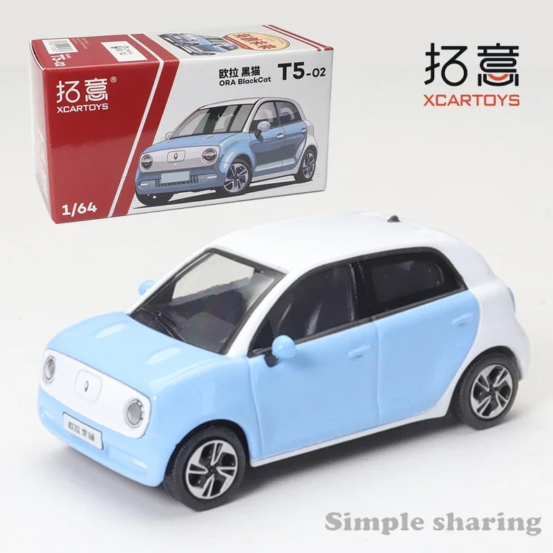 XCarToys 1/64 Great Wall Electric New Energy ORA Black Cat Alloy Die Casting Car Model Kids Xmas Gift Toys for Boys