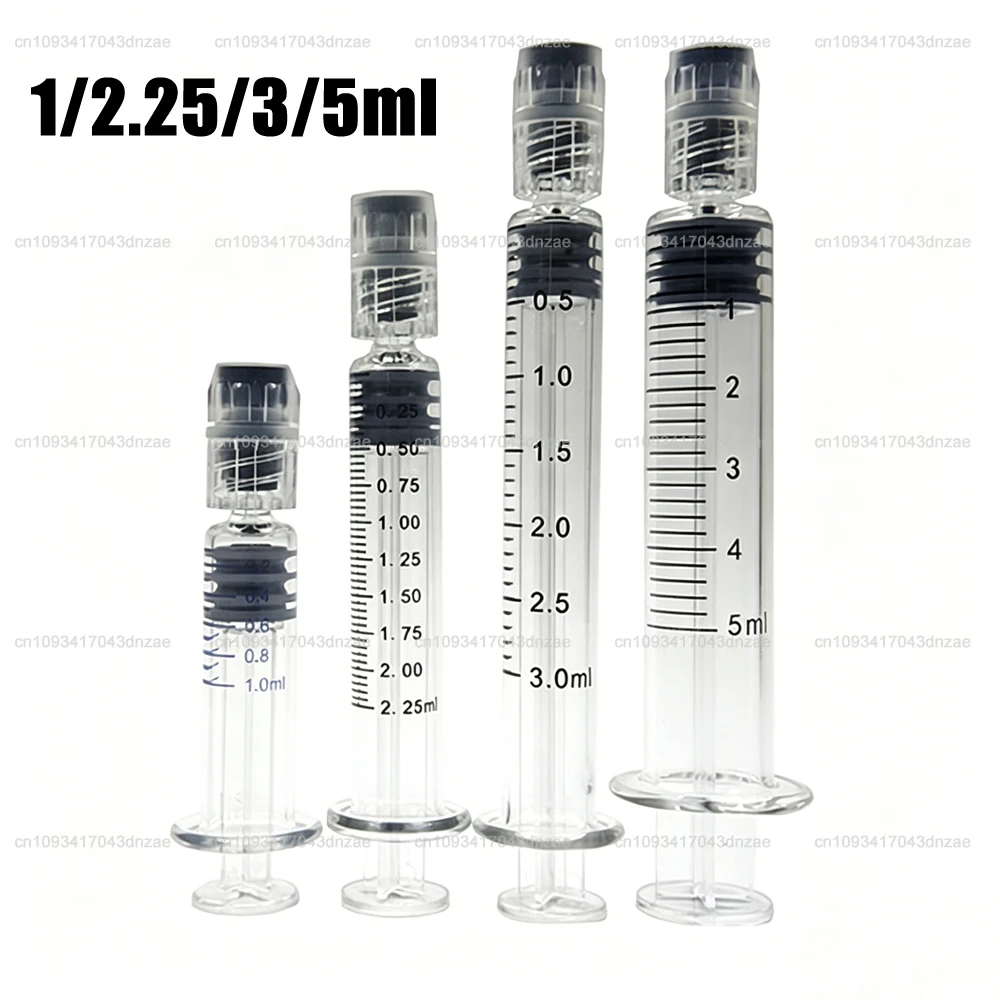 1ml/2.25ml/3ml/5ml Beauty Glass Syringe Luer Lock Syringe Borosilicate Glass Prefillable Syringe Medical Liquid Injector