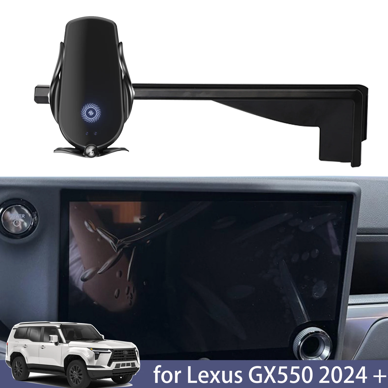 

for 2024 Lexus GX 550 550h GX550 Car Phone Holder Screen Navigation Bracket Magnetic Wireless Charging Rack Mount