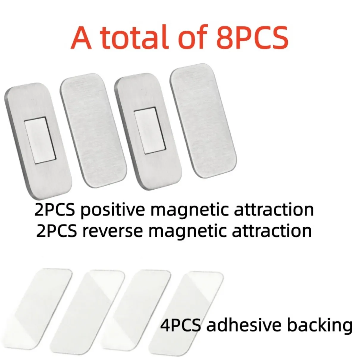 2Sets（8pcs） ultra-thin cabinet door magnetic tape, no drilling required, suitable for kitchen cabinets, wardrobes, and drawers - view 3