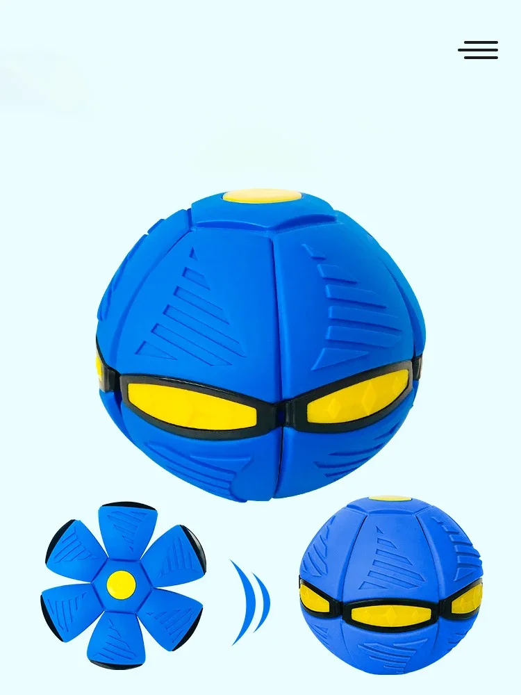 Blue Flying Saucer Ball Outdoor Parent Children Toy Foot Magic Deformation Foot Pressure Decompression Vent Ball