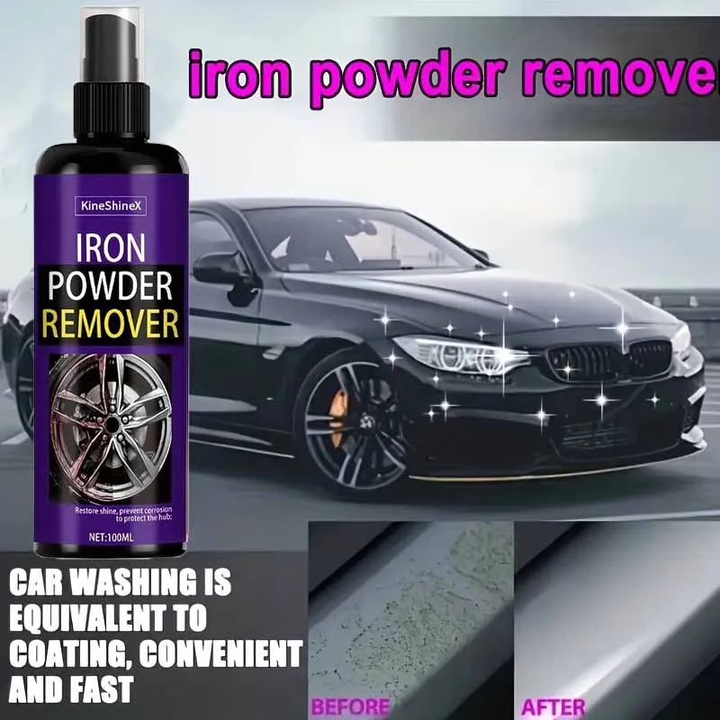 Wheel Hub Cleaning Agent Rust Remover for Car Tires Aluminum Alloy Rims Eliminate Oxidation Iron Powder Stains Professional Auto
