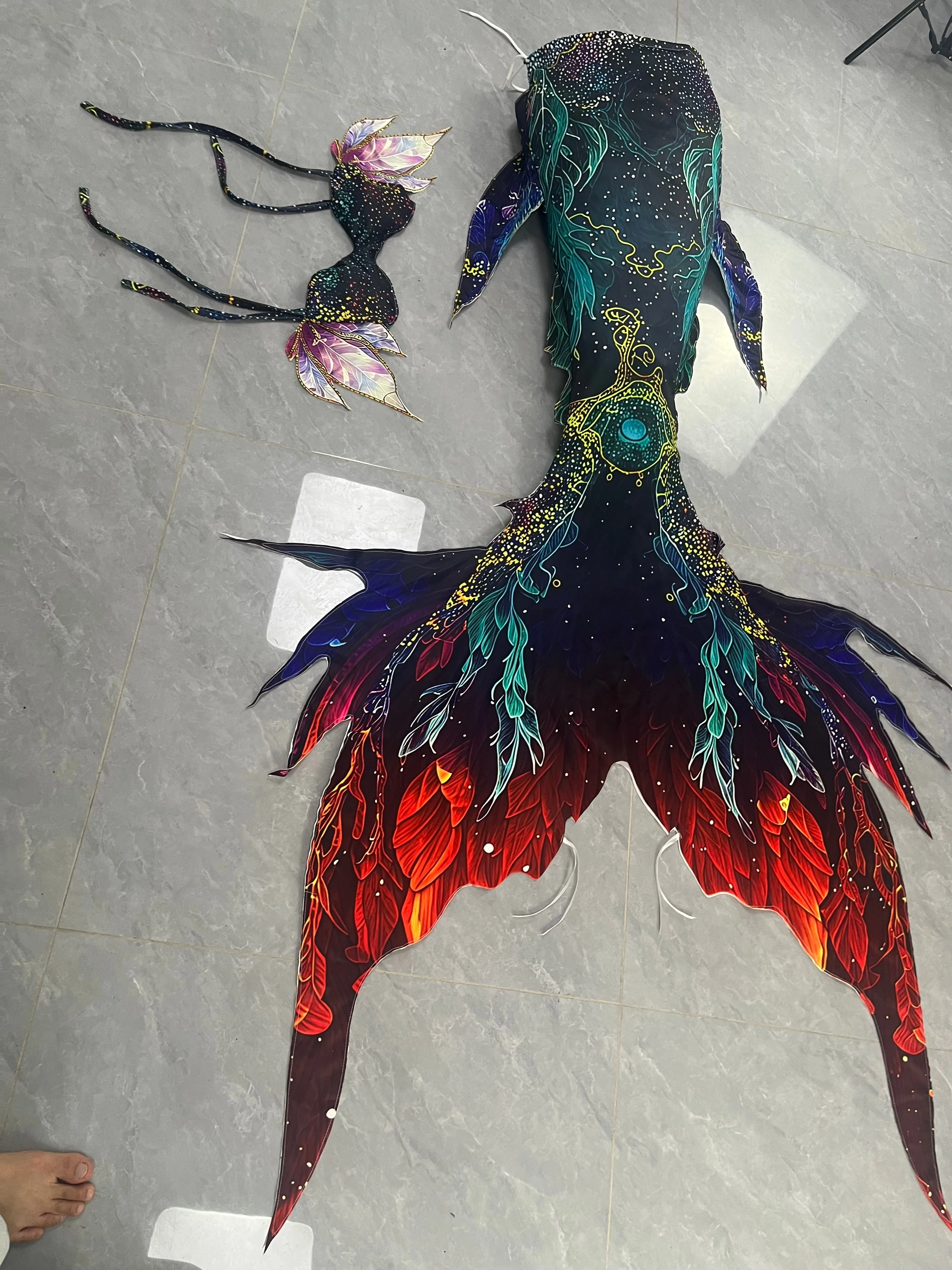 

Mermaid Tail Swimsuit Aquarium Underwater Freediving Training Mermaid Performance Costume